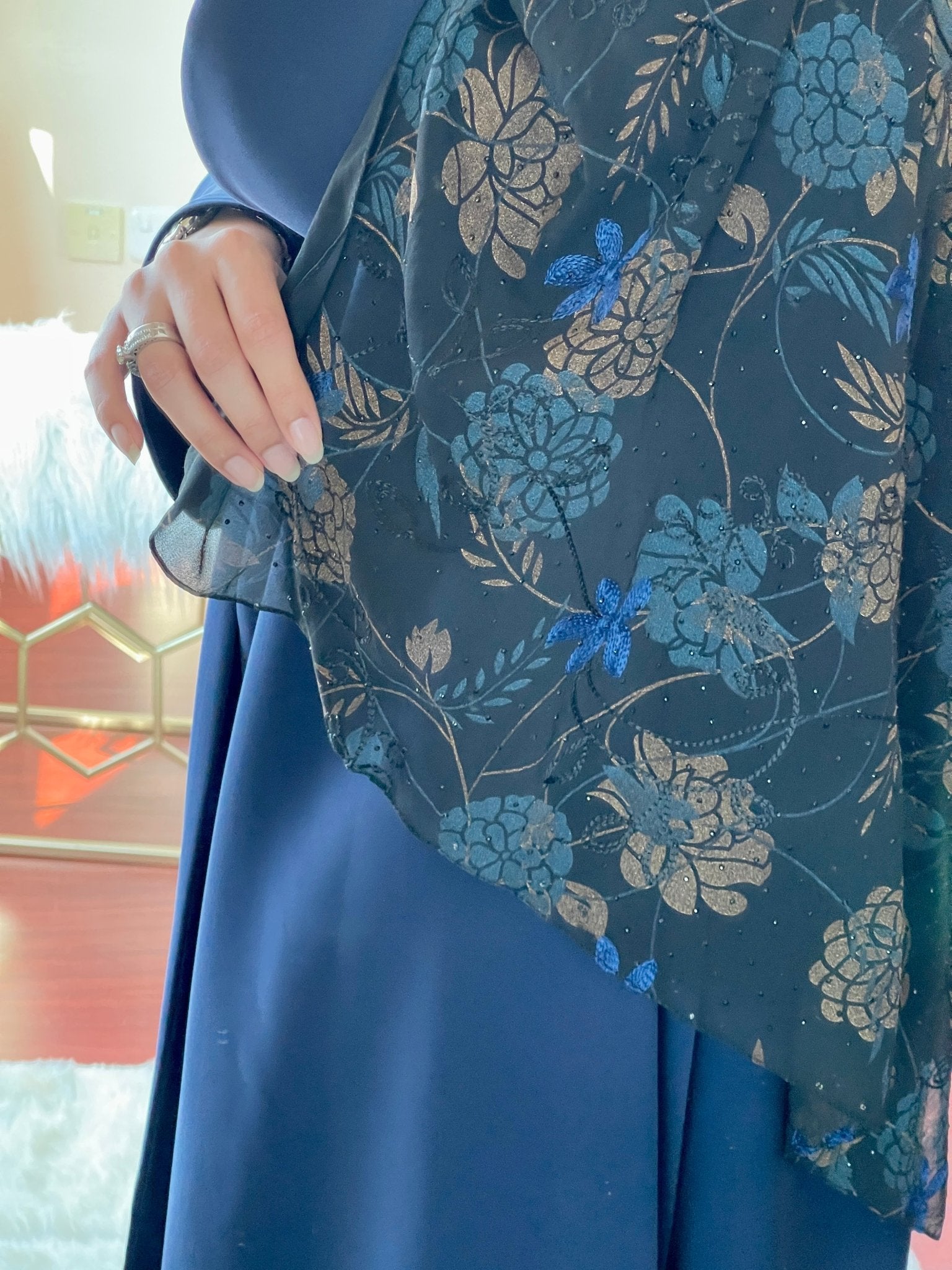 C - Two - Sheila - Blue - Abaya - Set