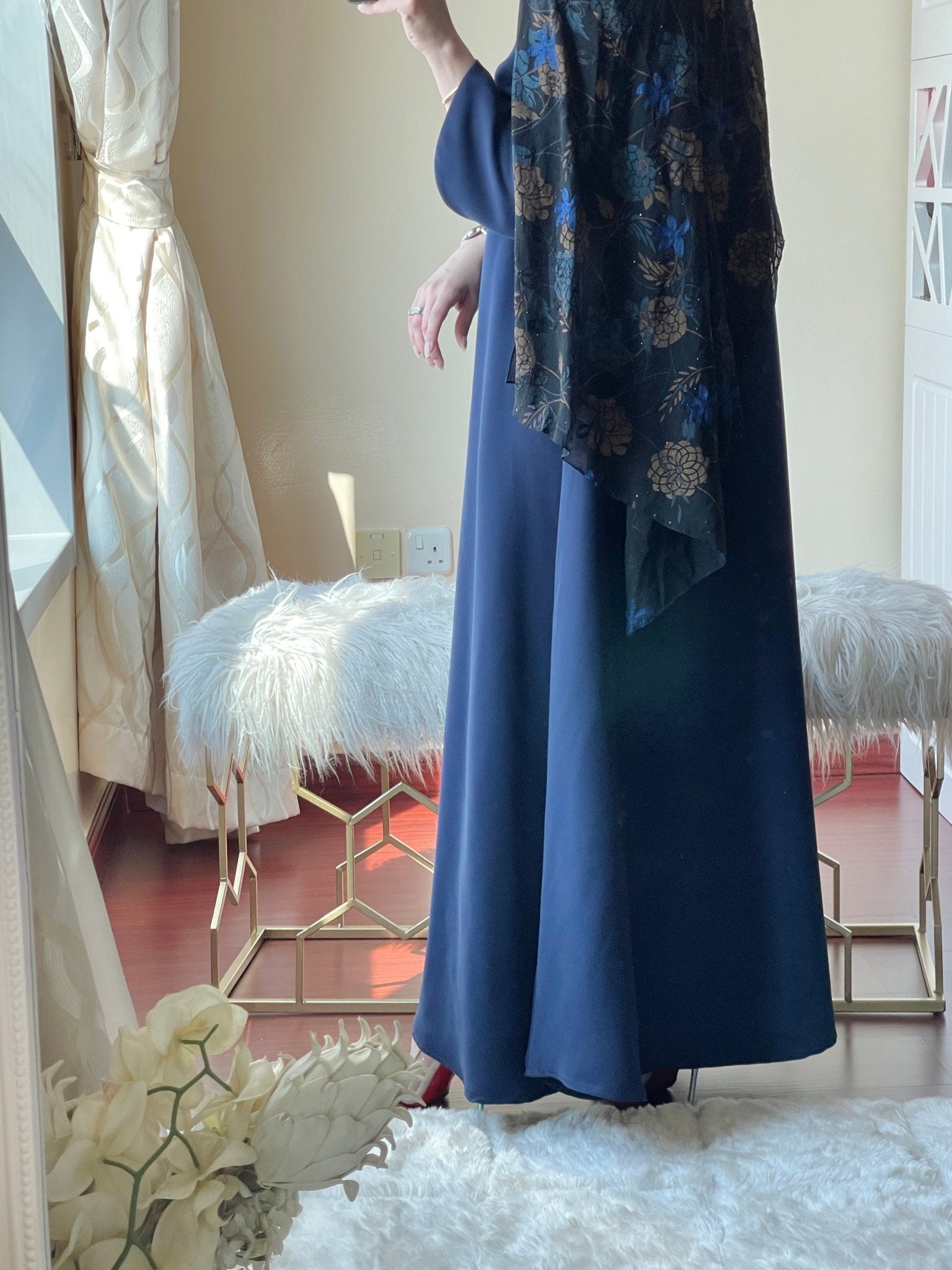 C - Two - Sheila - Blue - Abaya - Set