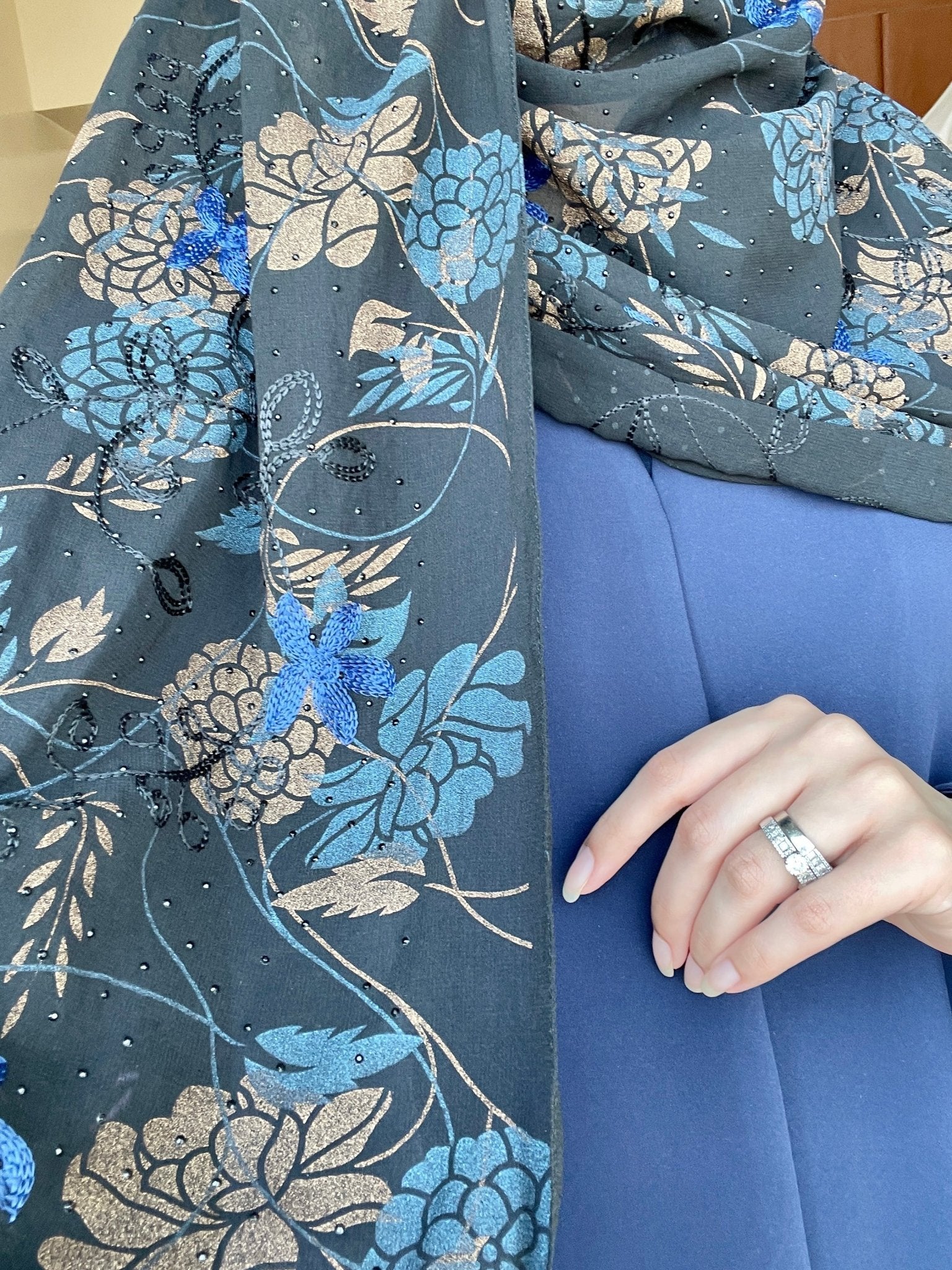 C - Two - Sheila - Blue - Abaya - Set