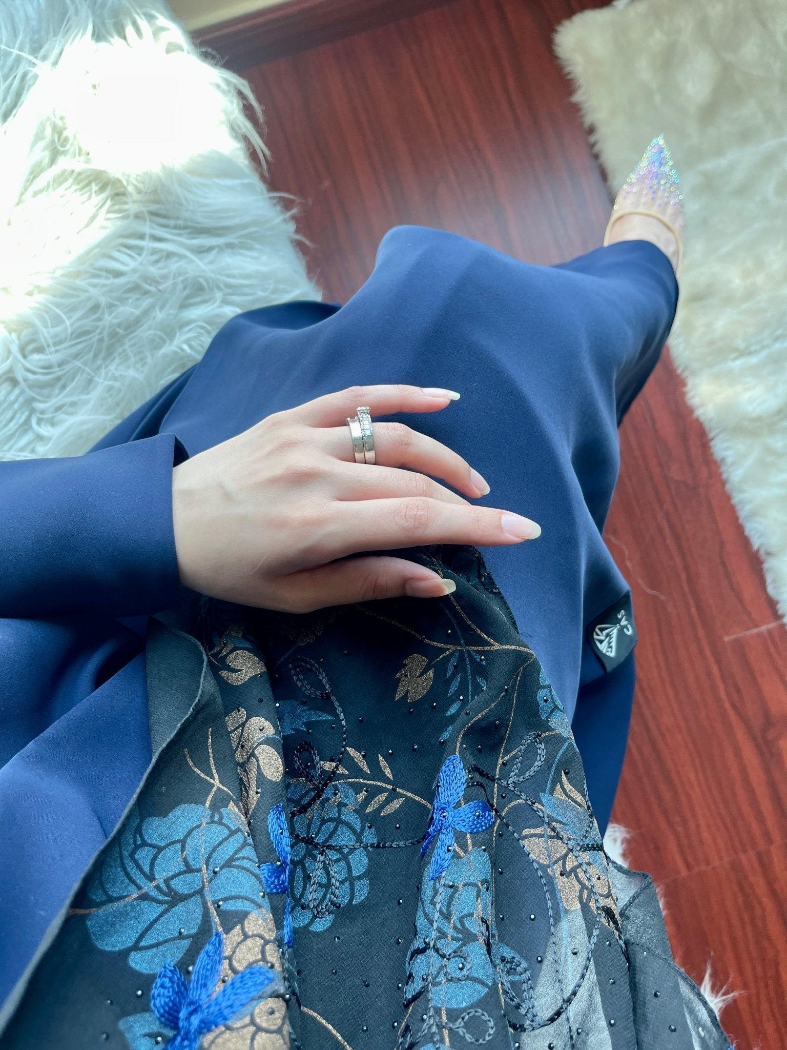 C - Two - Sheila - Blue - Abaya - Set