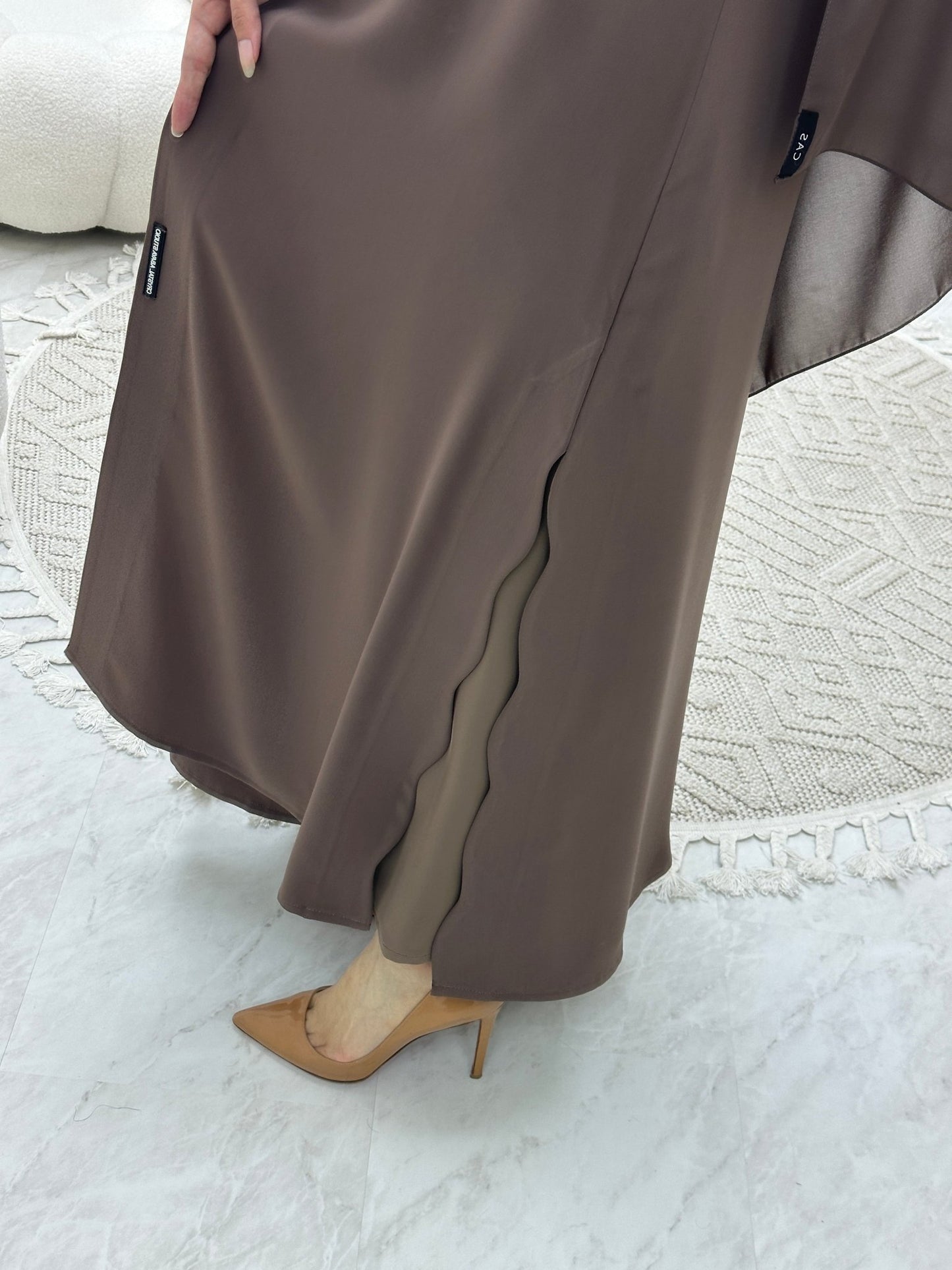 C Wave Brown Abaya