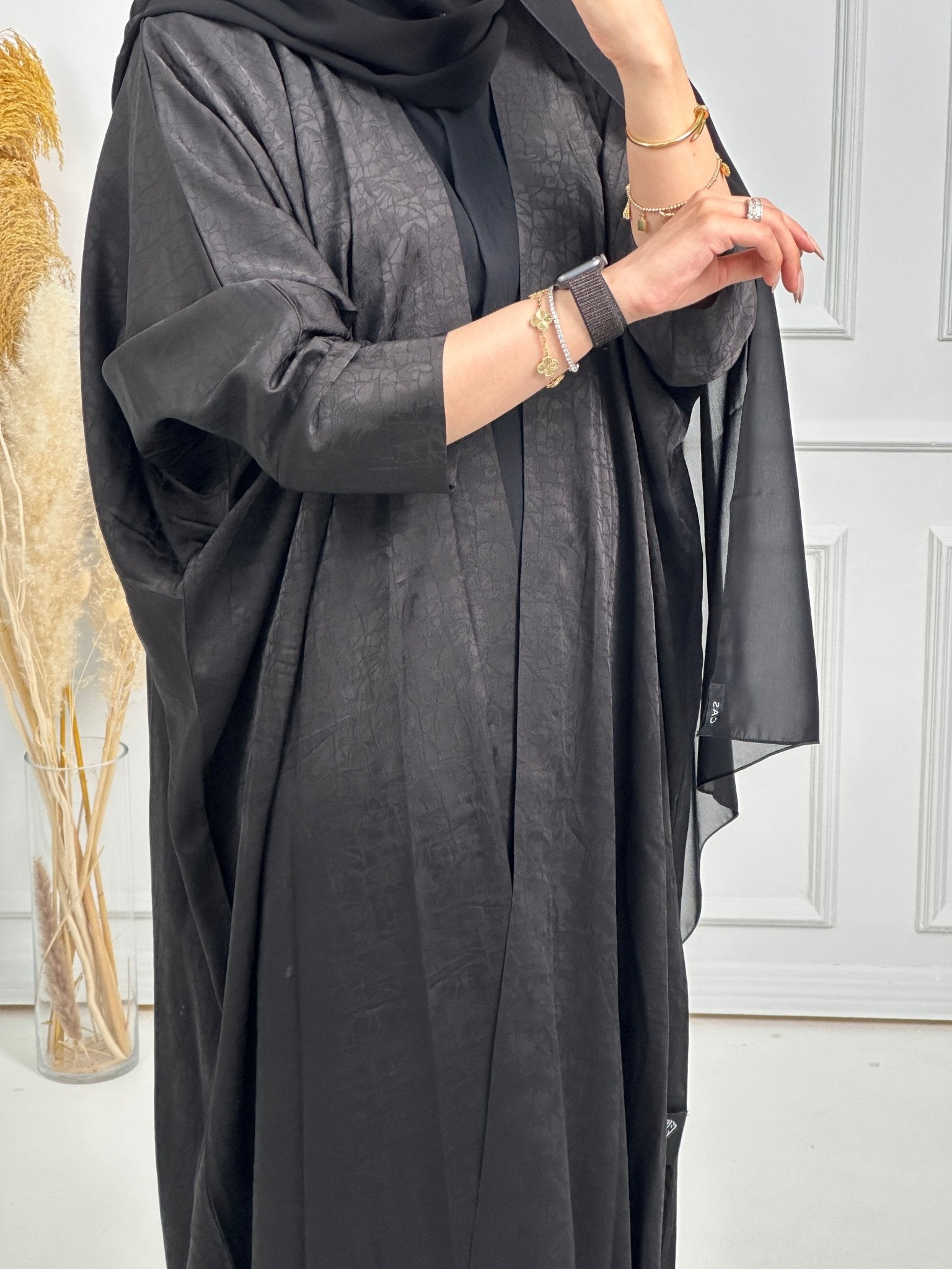 C Web Black Bisht Abaya