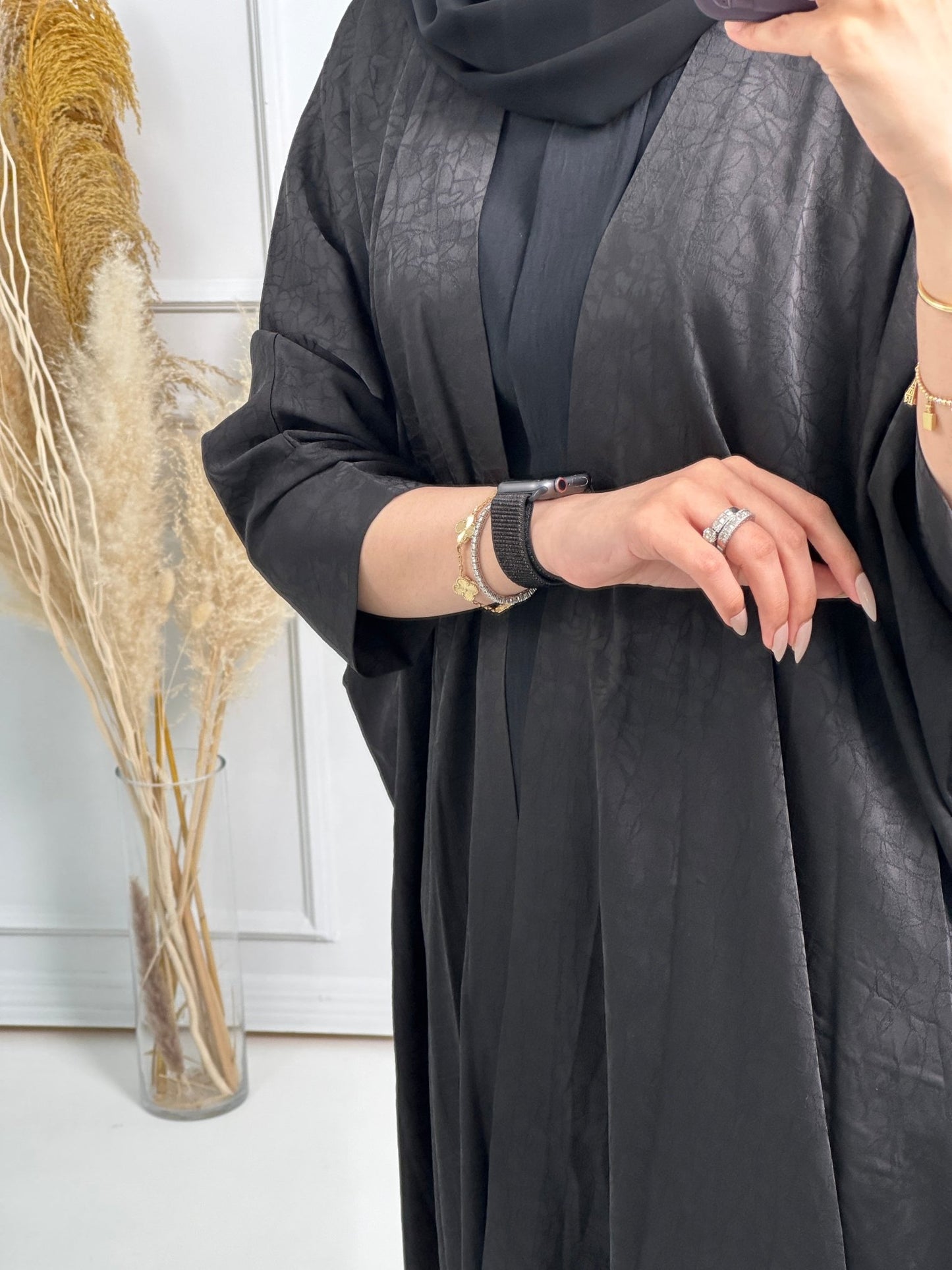 C Web Black Bisht Abaya