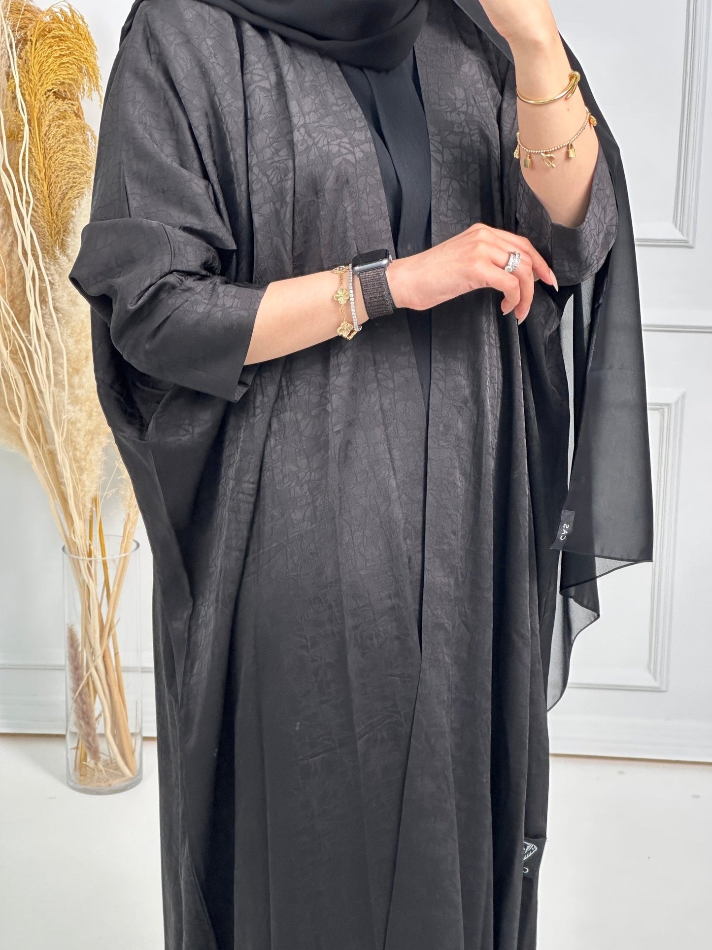 C Web Black Bisht Abaya