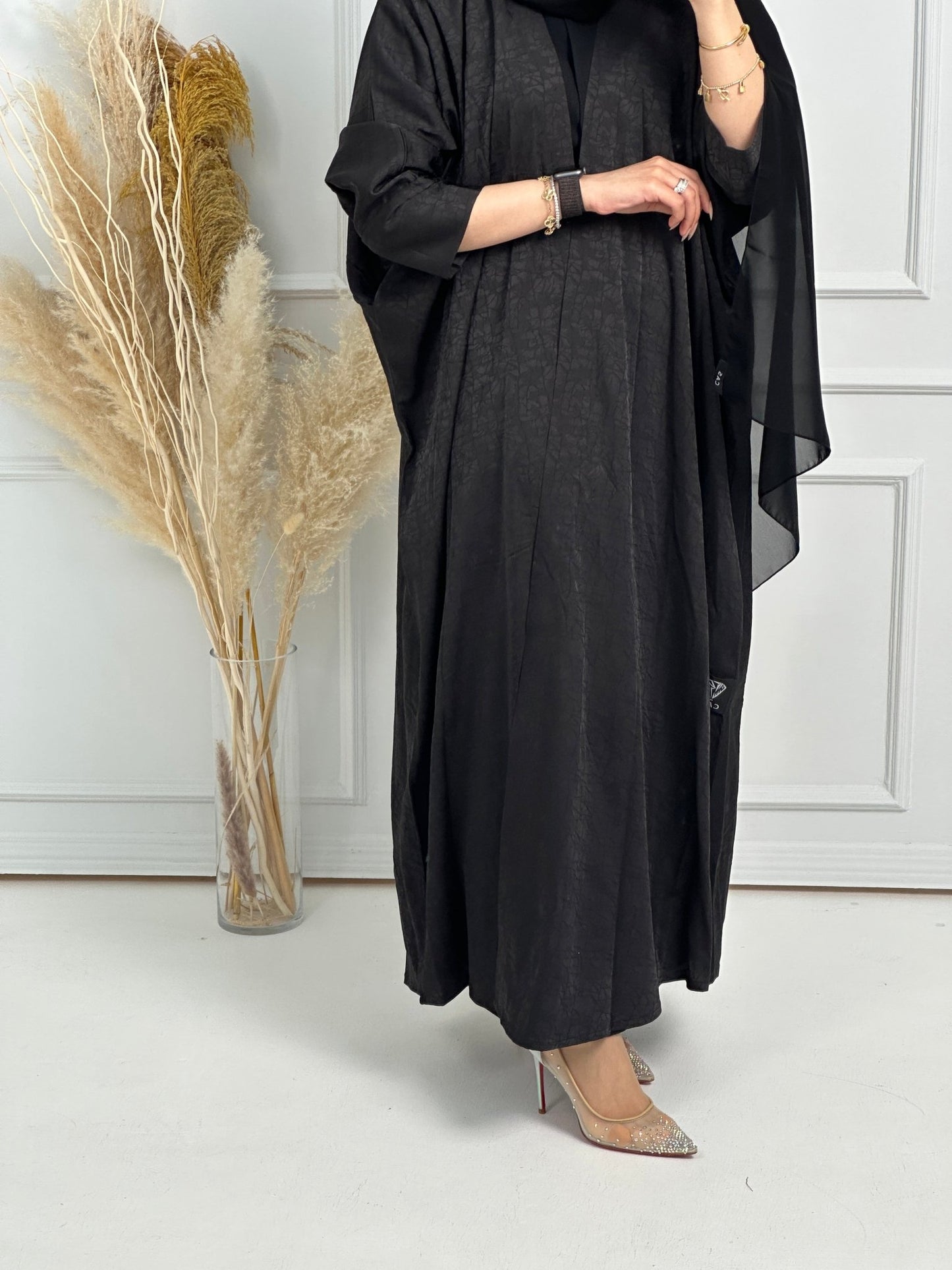 C Web Black Bisht Abaya