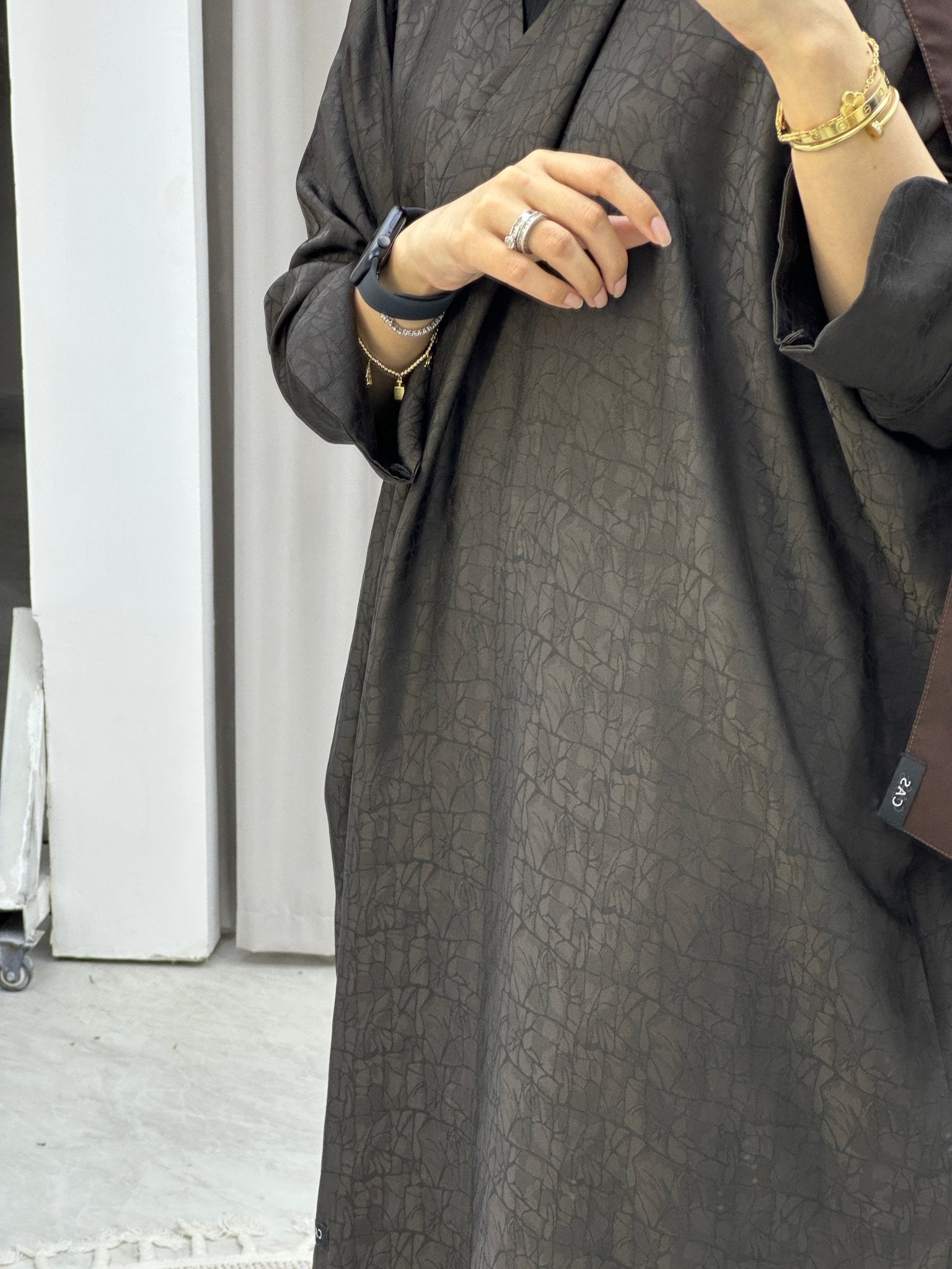 C Web Brown Bisht Abaya