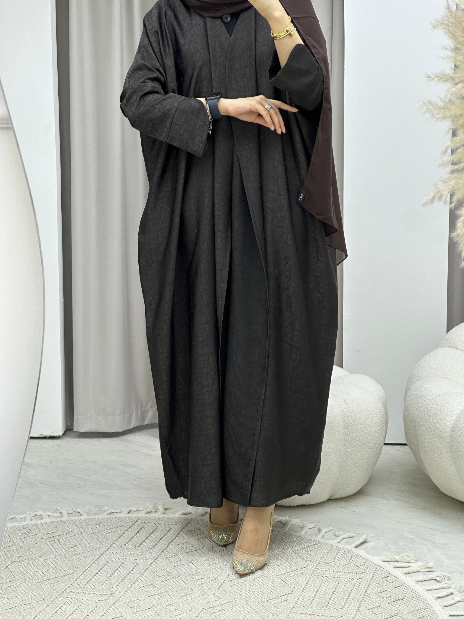 C Web Brown Bisht Abaya