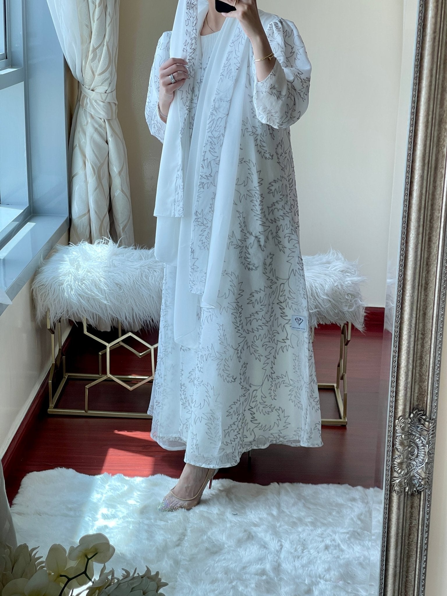 C - White - Eid - Abaya