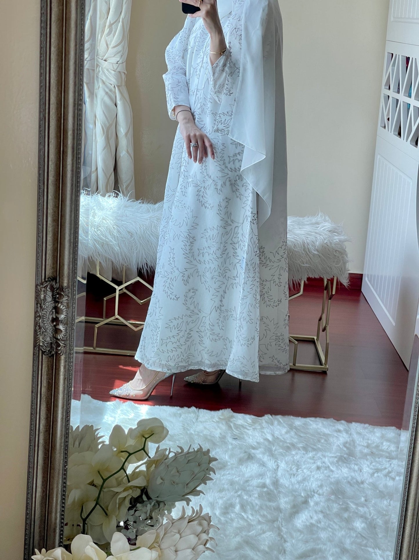 C - White - Eid - Abaya