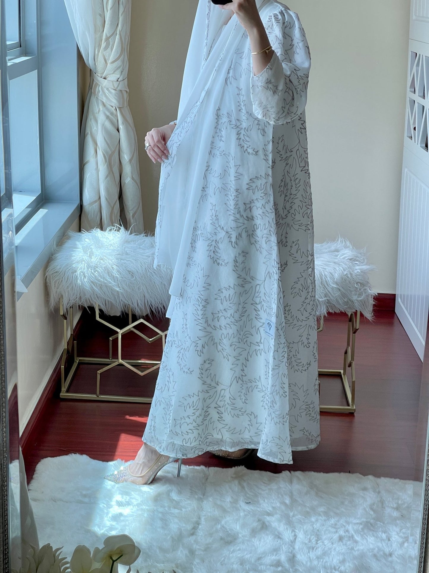 C - White - Eid - Abaya