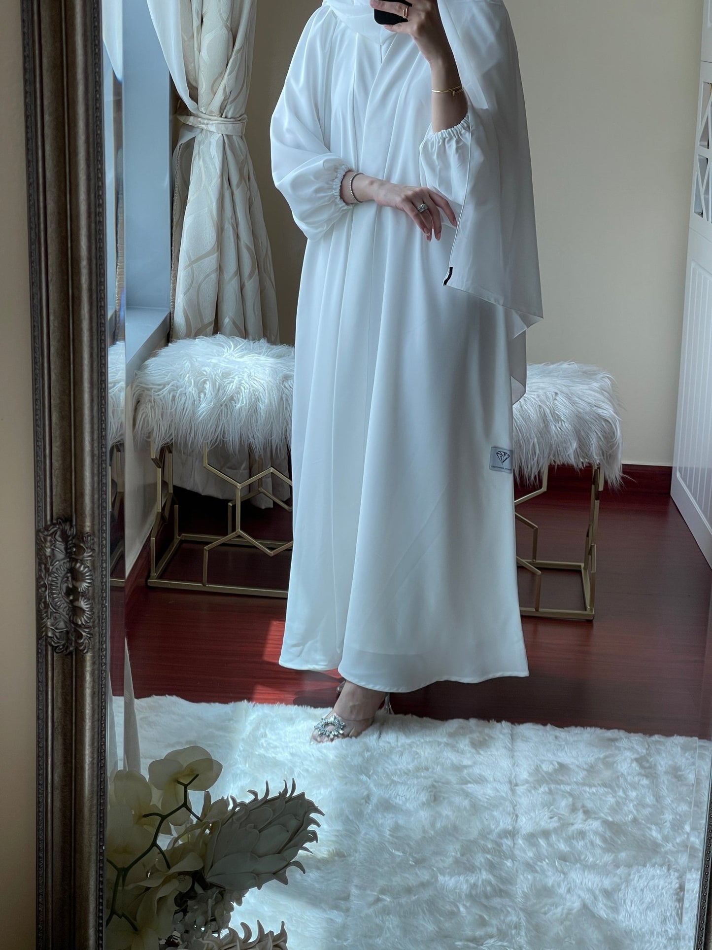 C - White - Nada - Abaya - Set