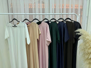 C White Under Abaya Dress