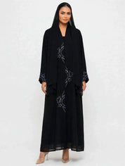 C2765 Noir Peacock Abaya