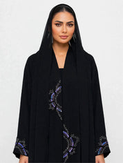C2765 Noir Peacock Abaya