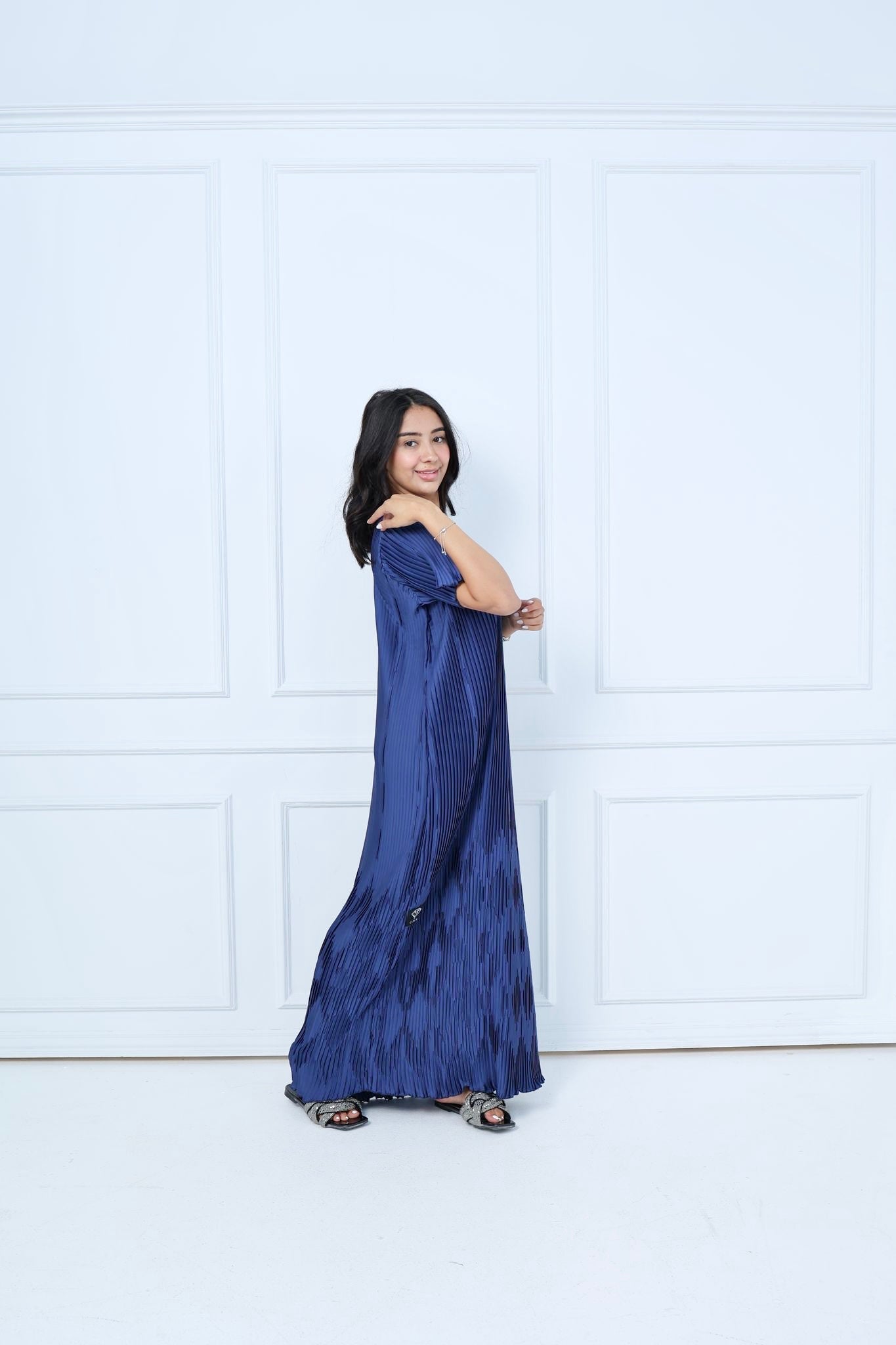 CB - Blue - Pleats - Dress