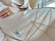 CE - Cream - Satin - Coat - Abaya - Set