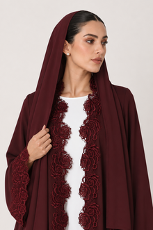 C 2511/72 Cherry Glaze Lace Abaya
