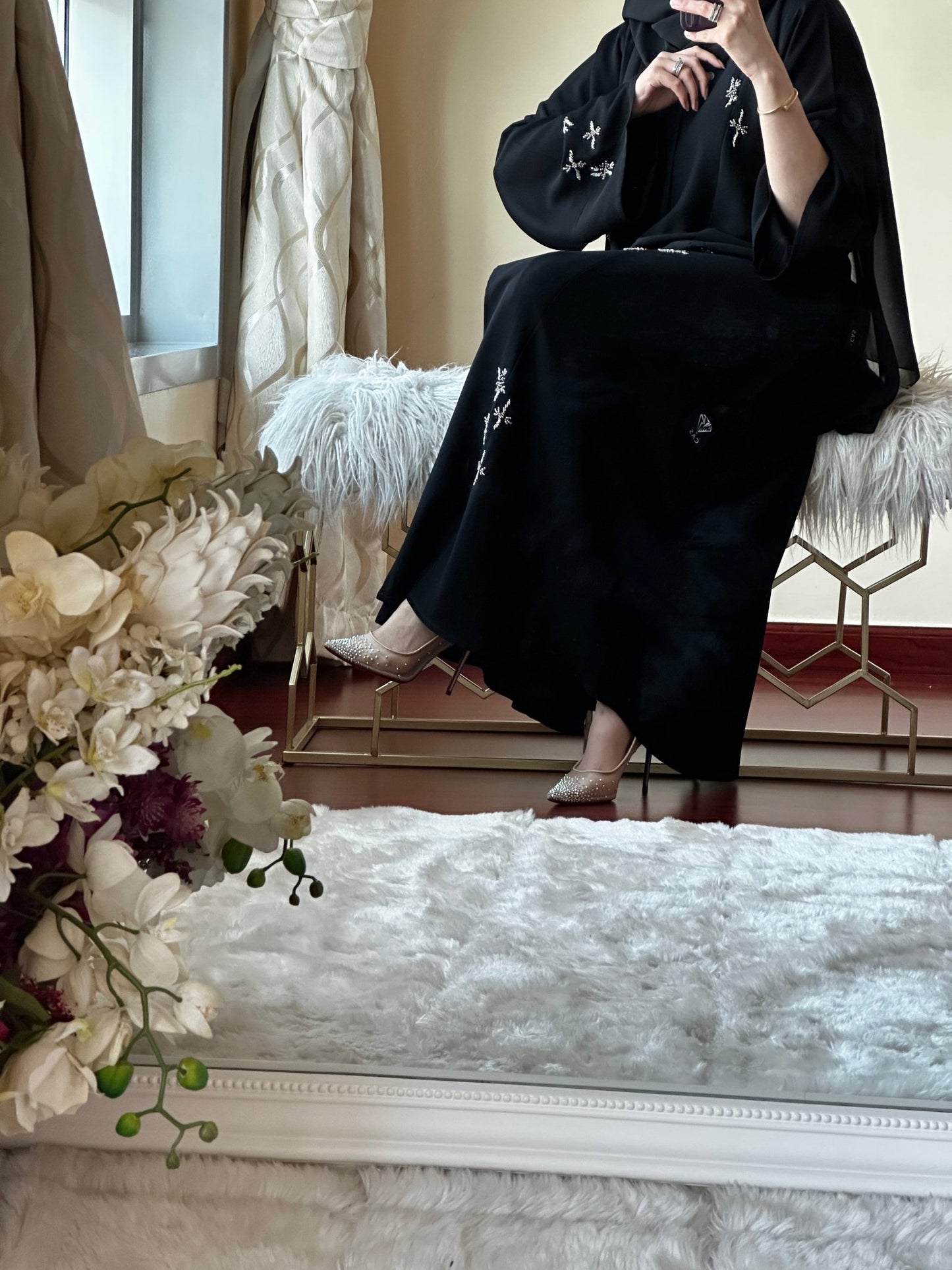 CR - Black - Handwork - Abaya - 01