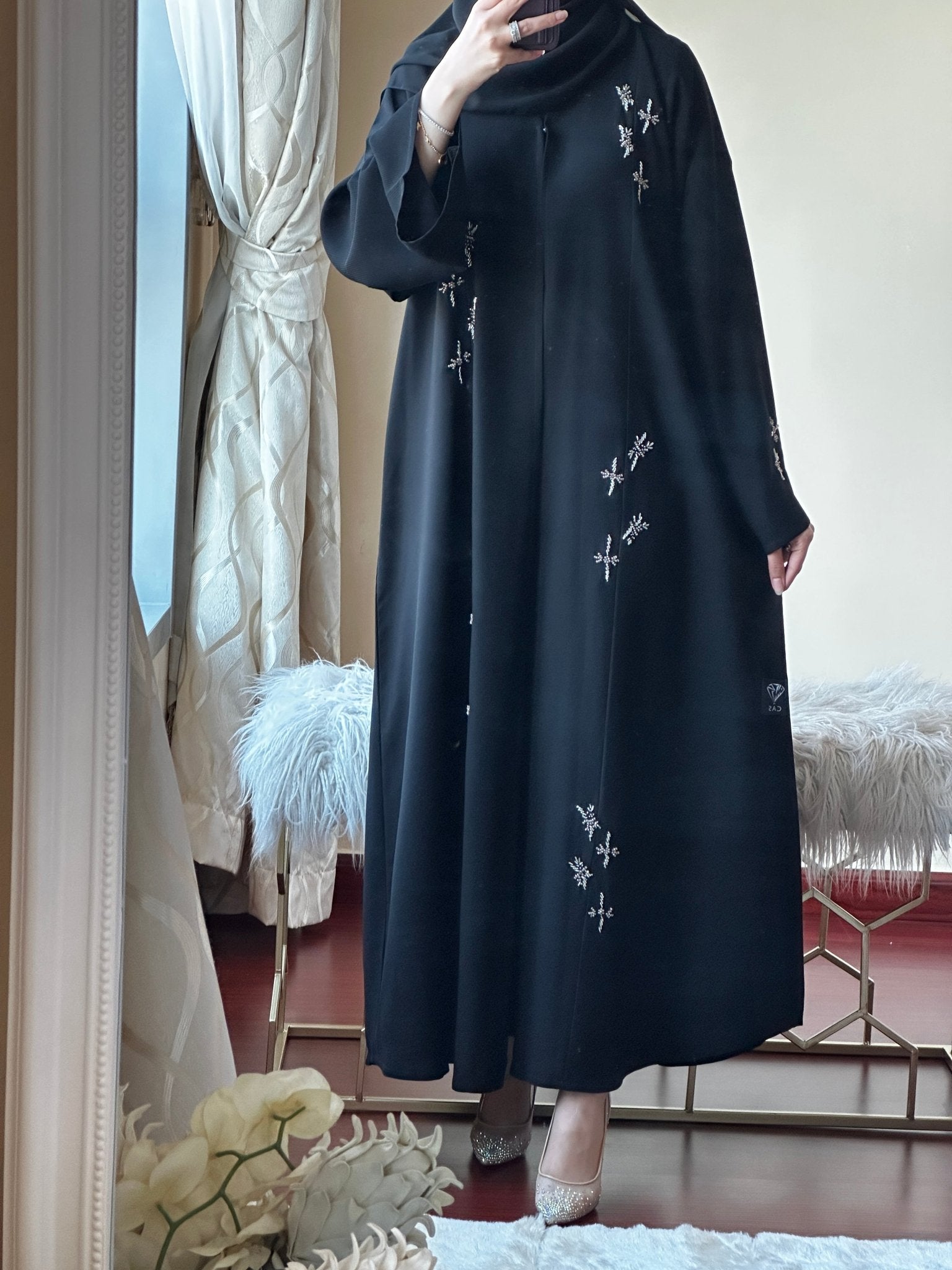 CR - Black - Handwork - Abaya - 01