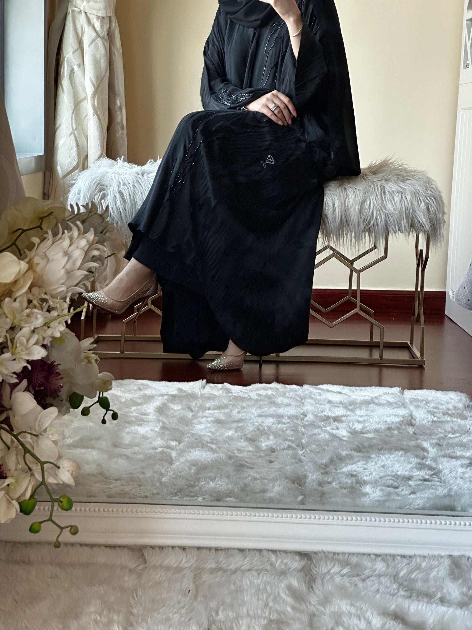 CR - Black Handwork Abaya 03