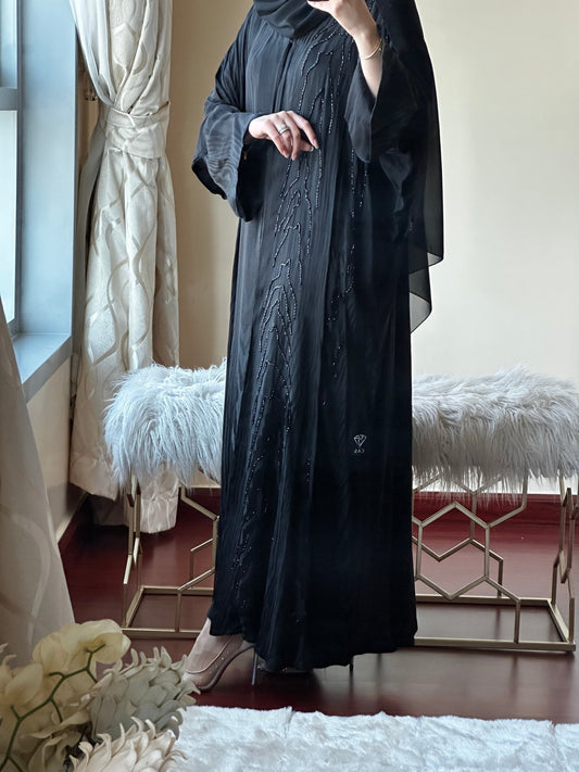 CR - Black Handwork Abaya 03