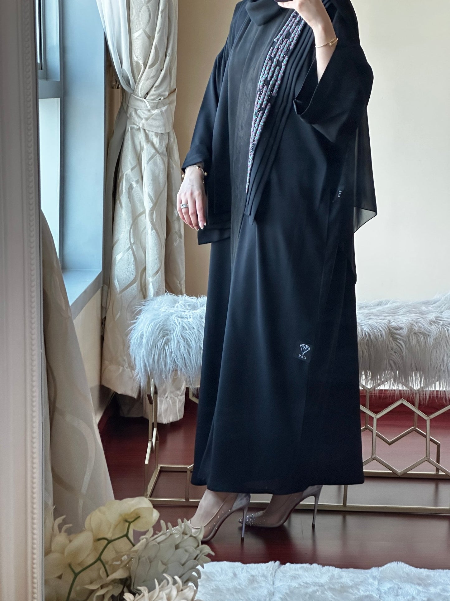 CR - Black Handwork Abaya 04