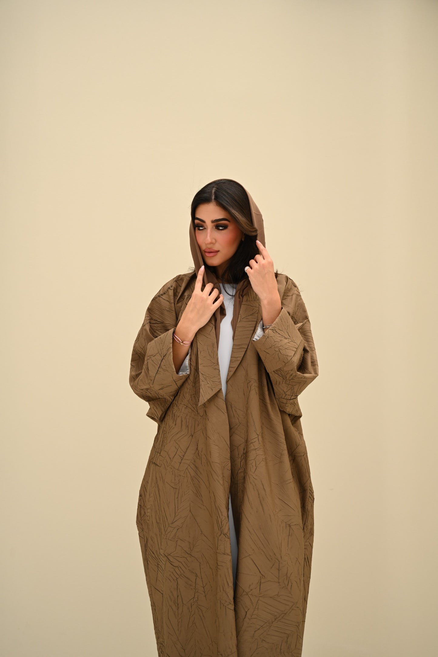 C 0427 Camel Bisht Abaya