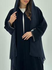 C 1822 Midnight Blue Beaded Abaya