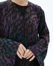 C 1696 Premium Dark Purple Abaya