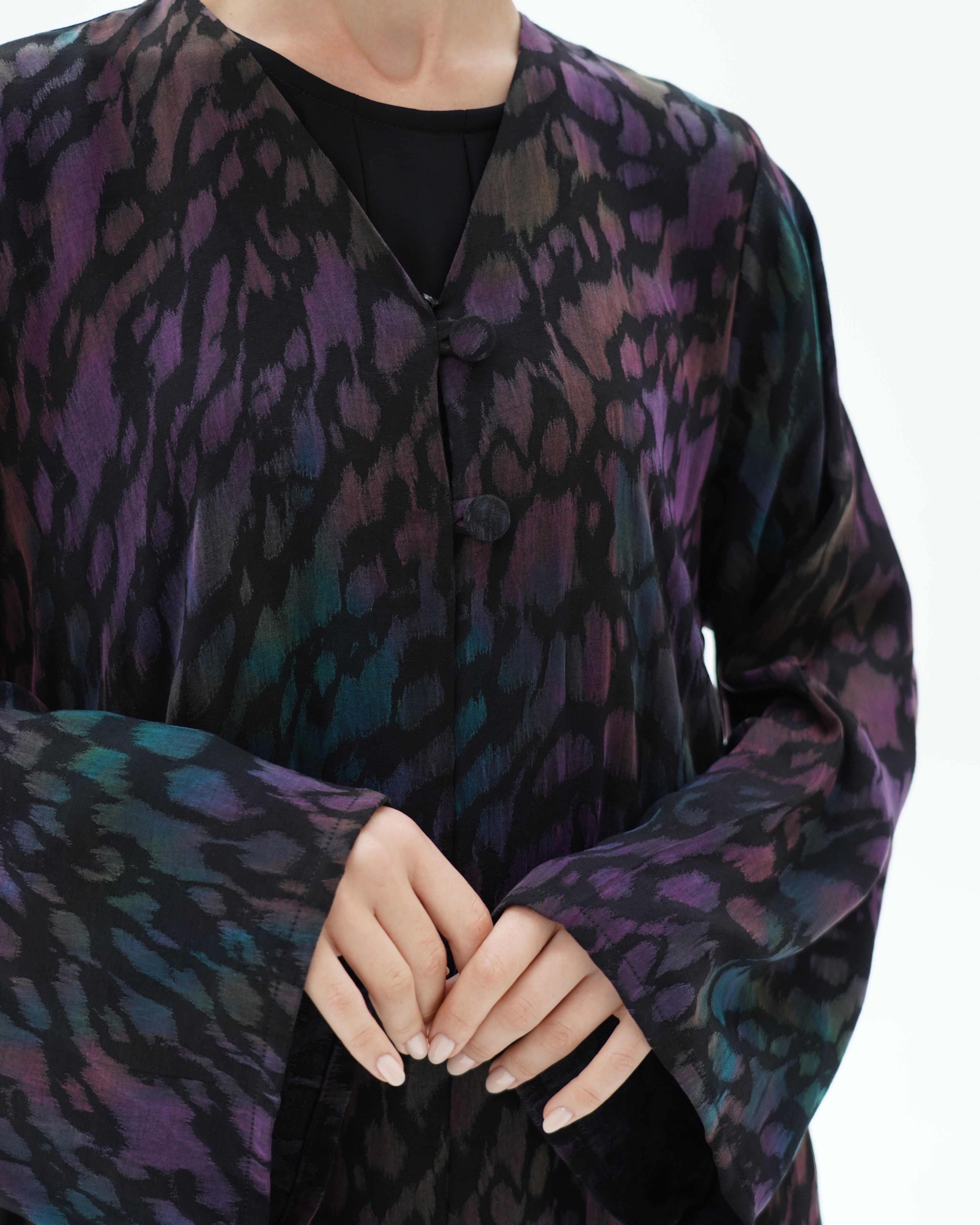 C 1696 Premium Dark Purple Abaya