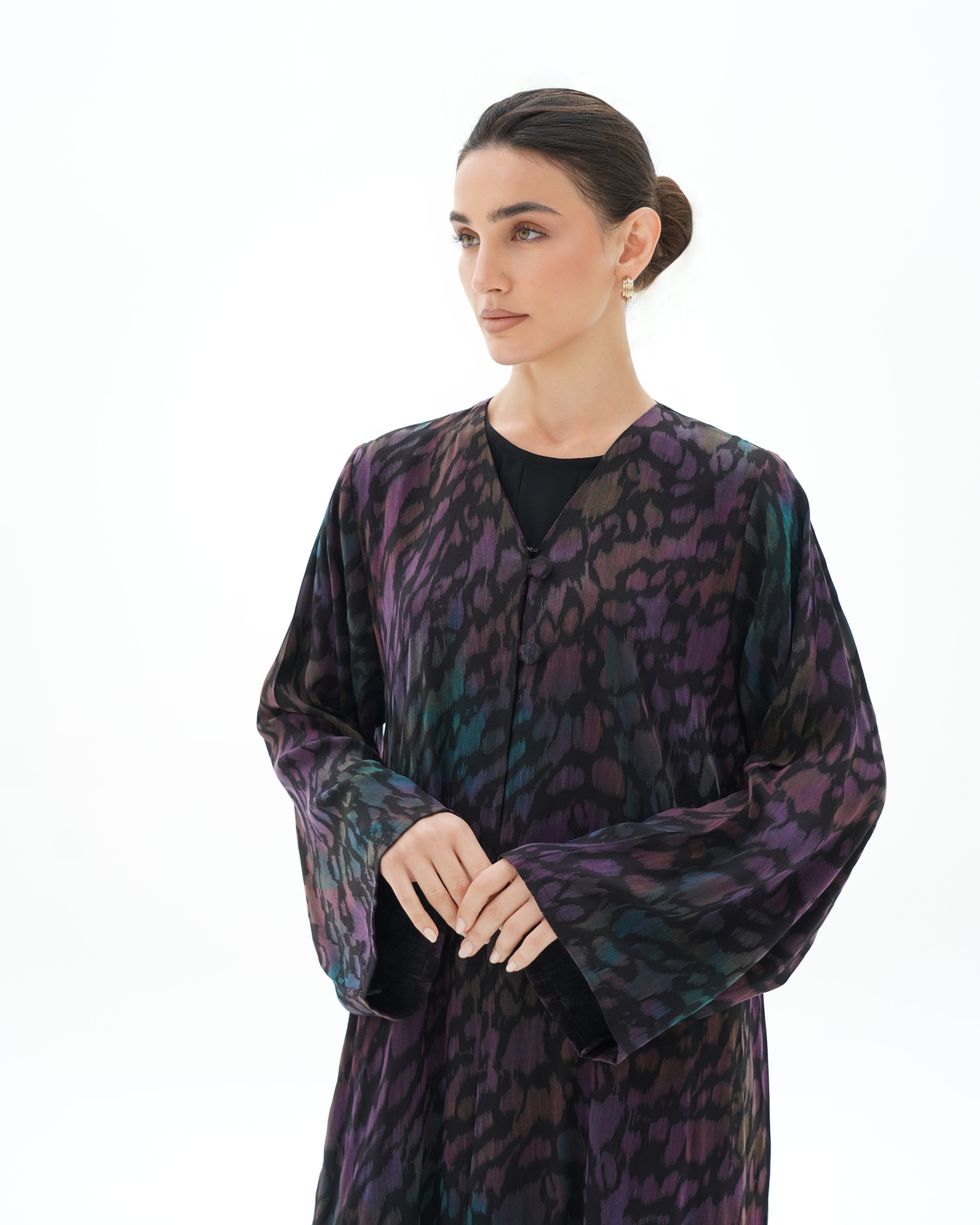 C 1696 Premium Dark Purple Abaya