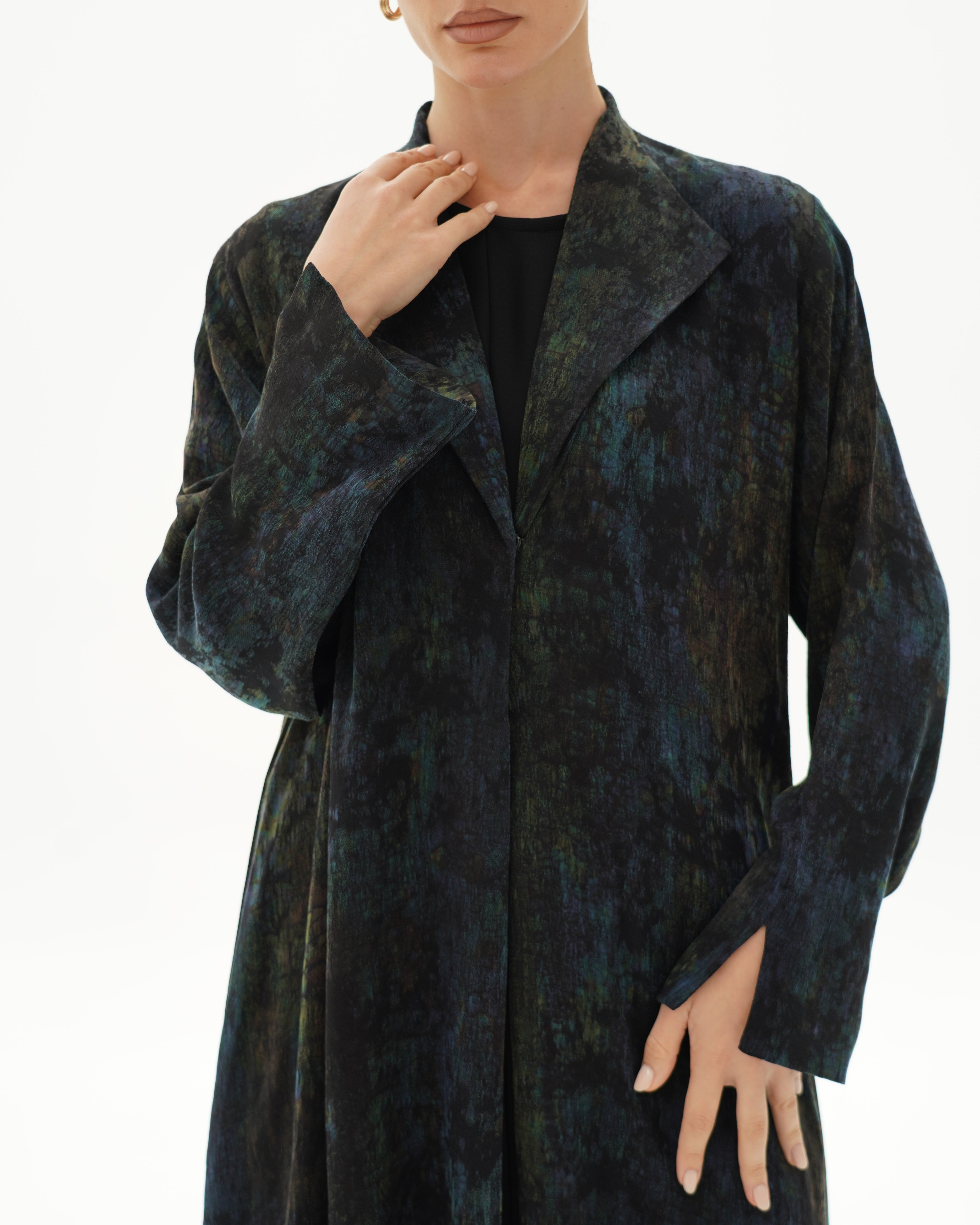 C 1699 Premium Dark Olive Abaya