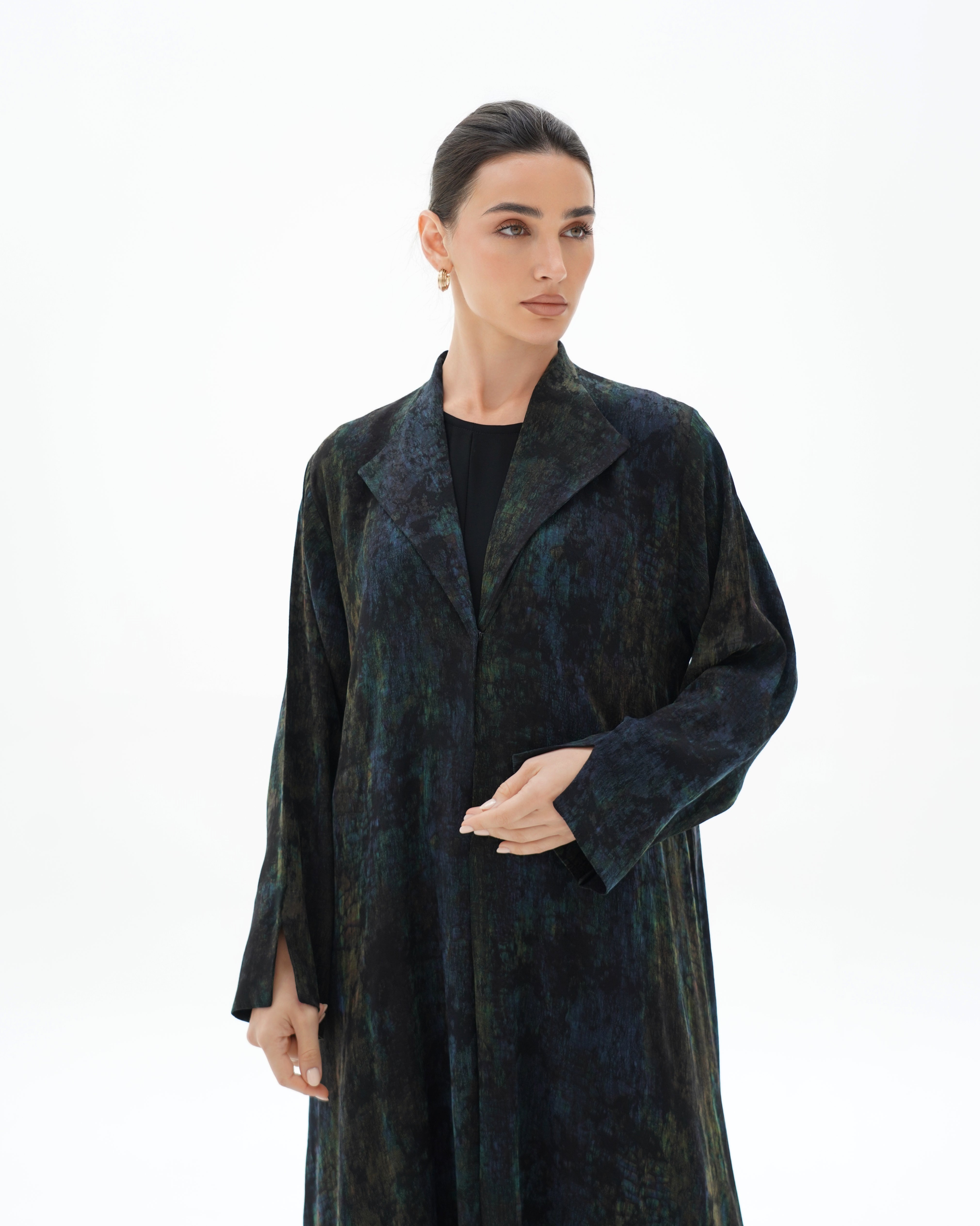 C 1699 Premium Dark Olive Abaya