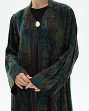 عباية C 1698 بريميوم باللون الأخضر العسكري