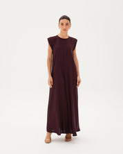 C 006-13 Premium Mulberry Pleated Under Abaya Dress
