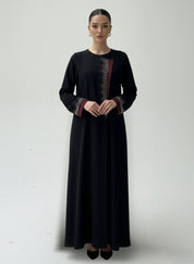 C 1833 Black Beaded Abaya CAS Abaya