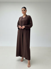 C 1836 Brown Beaded Abaya