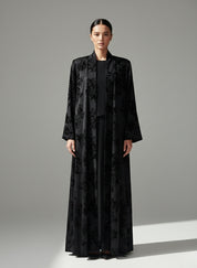 C 1853 Black Roses Abaya