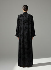 C 1853 Black Roses Abaya