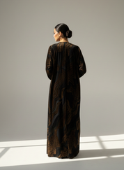 C 1784-01 Brown Velvet Abaya