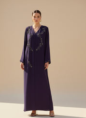 C 1846 Royal Purple Beaded Abaya