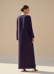 C 1846 Royal Purple Beaded Abaya