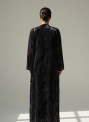 C 1784-02 Purple Velvet Abaya