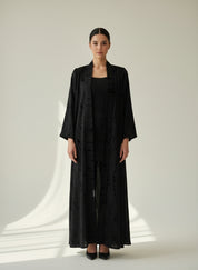 C 1852 Black Striped Abaya