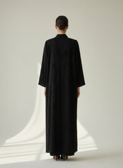 C 1852 Black Striped Abaya