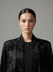C 1853 Black Roses Abaya
