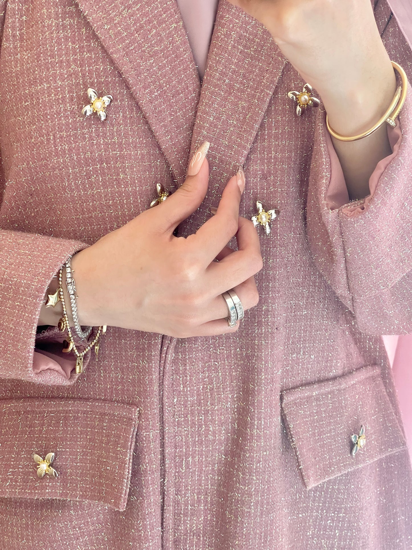 C-Pink-Gold-Tweed-Abaya-2023-Set