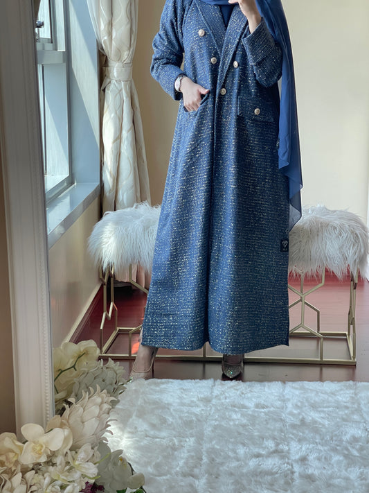 C-Royal-Blue-Tweed-Abaya-Set-2023