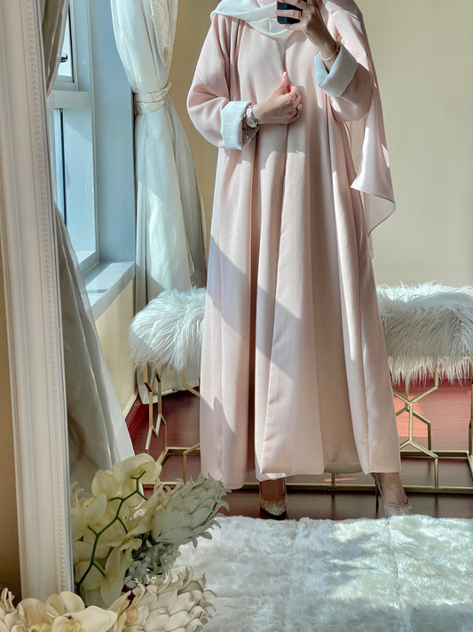 C-Reversible-Pink-White-Linen-Abaya