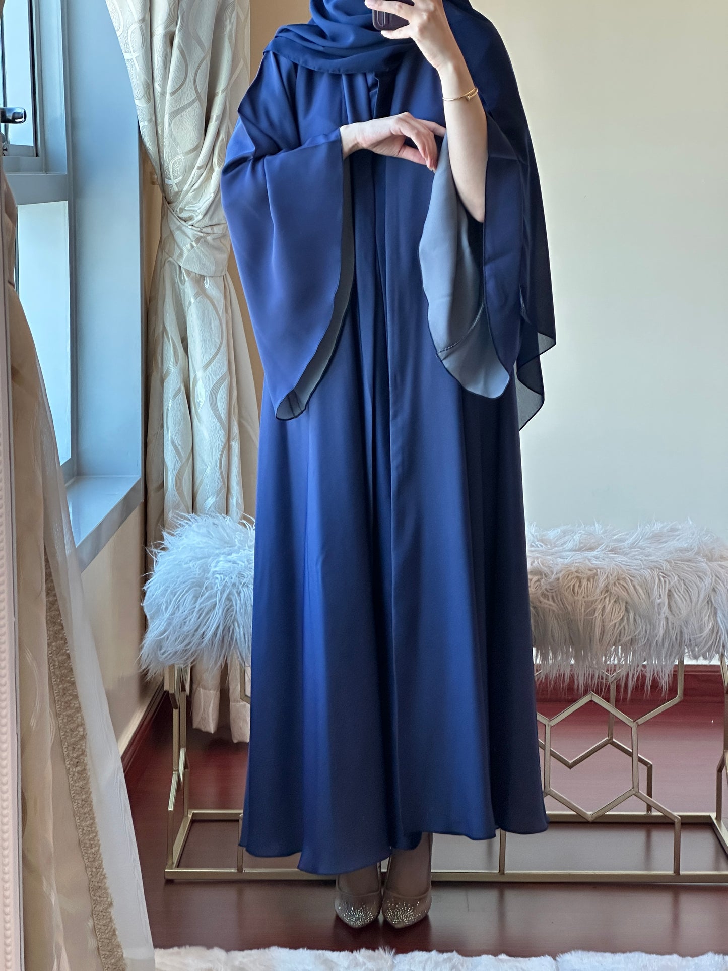 C-RoyalBlue-Silver-Duotone-Abaya-Set